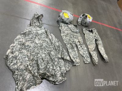 (3) Pairs of Cold Weather Trousers, (18) Wet Weather Ponchos & Assorted Items