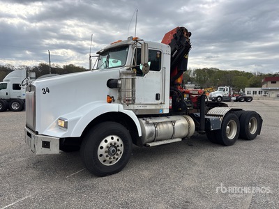 2008 Palfinger PK17502 13450 lb Knuckle Boom on 2010 Kenworth T800 6x4 Boom Truck