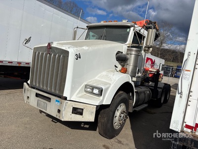 2008 Palfinger PK17502 13450 lb Knuckle Boom on 2010 Kenworth T800 6x4 Camión Grúa (Inoperable)