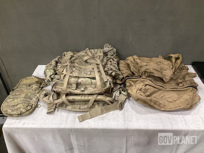 (3) Large Field Pack Sets, (12) Field Pack Frame Assemblies & Assorted Items