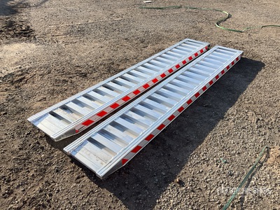Quantity of (2) 2375mm x 340mm Hooked Trailer Ramps (Unused)