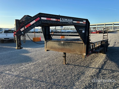 2014 Lamar 20 ft T/A Gooseneck مقطورة معدات