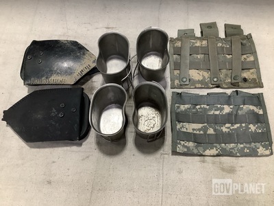 (79) Water Canteen Cups, (64) M4 Three Mag Pouches & Assorted Items