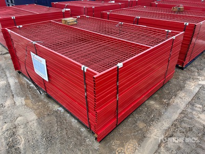 Quantity of (30) Canex 7 ft 6 in x 6 ft Powder Coated Temporary Site Fence (Unused)