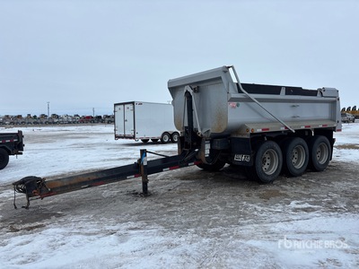 2022 Langfab 16 ft 6 in Tri/A Pup Pup Dump Trailer