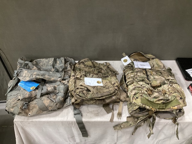 (12) Large Field Pack Sets, (2) Medium Rucksacks & Assorted Items