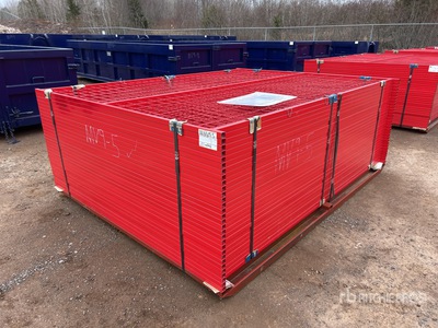 Quantity of (30) 7 ft 6 in x 6 ft Powder Coated Site Fence