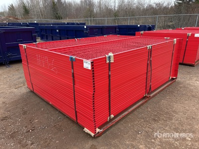 Quantity of (30) 7 ft 6 in x 6 ft Powder Coated Site Fence