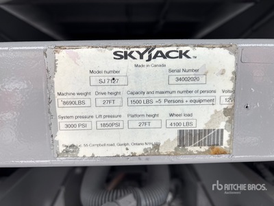 2011 Skyjack SJ7127 RT Elevador de tijera