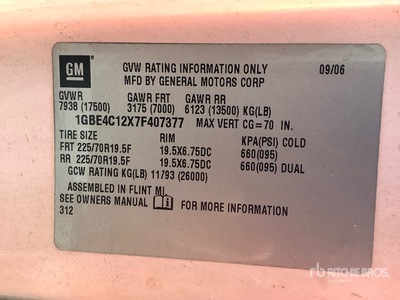 2007 Chevrolet 4500 Flatbed Truck