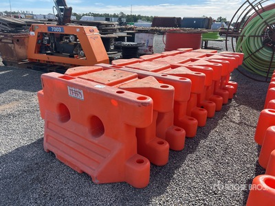 Quantity of (10) 36 in x 5 ft 6 in Water Fill Barricade