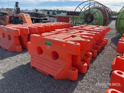 Quantity of (10) 36 in x 5 ft 6 in Water Fill Barricade