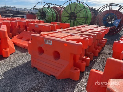 Quantity of (10) 36 in x 5 ft 6 in Water Fill Barricade