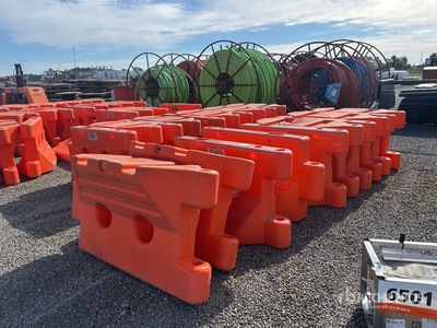 Quantity of (10) 36 in x 5 ft 6 in Water Fill Barricade