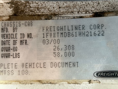 2001 Freightliner FL112 6x4 Boom Truck