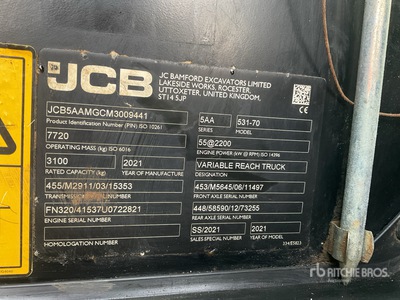 2021 JCB 531-70 رافع تليسكوبى
