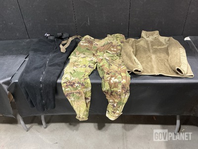 (2) Pairs of Cold Weather Trousers, (59) Cold Weather Jackets & Assorted Items