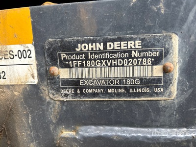 2018 John Deere 180G LC Tracked Excavator