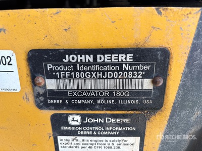 2018 John Deere 180G LC حفارة بجنزير