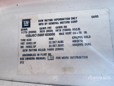 2006 Chevrolet 6500 4x2 Platte vrachtwagen