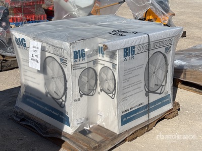 Quantity of (5) 24 in High Velocity, 3-Speed Ventilateur