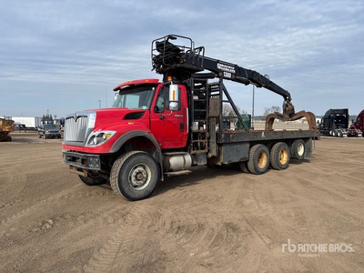 North Shore 1300BOC 19040 lb Articulated Boom on 2009 International 7600 8x4 Grapple Truck