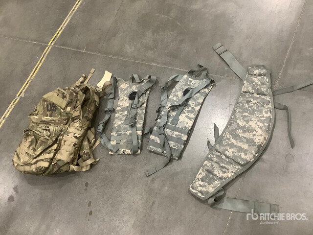 (62) Fighting Load Carriers, (60) Hydration System Carriers & Assorted Items