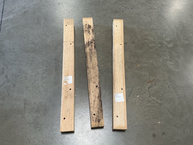 (114) Spectron SPD70150-002-4 Wood Rail-Type Skids