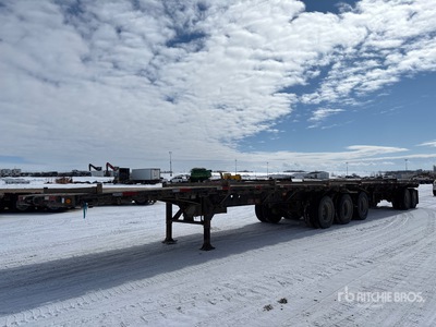 2014 Manac 32 ft Super B-Train Lead Flatbed Trailer