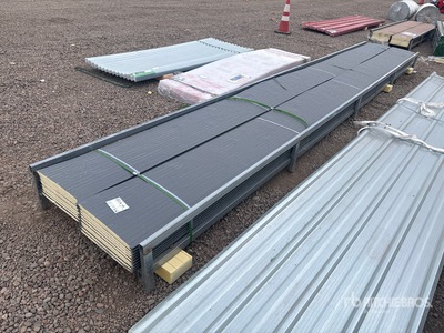 Quantity of 15 in x 19.7 ft Grey Polyurethane Insulated Metal Wall Panels