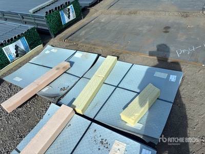 Quantity of (20) 3 Ft x 4 Ft Yellow Steel Diamond Plate