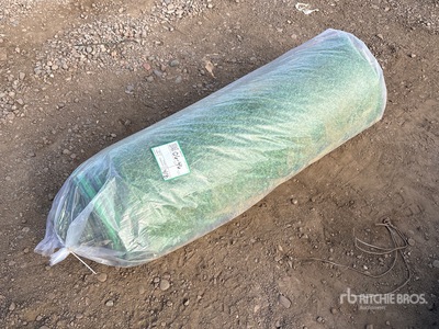 3.3 ft x 49.2 ft Artificial Grass Turf Drainage Holes with Rubber Backing 0.8 in Pile Height (Unused)