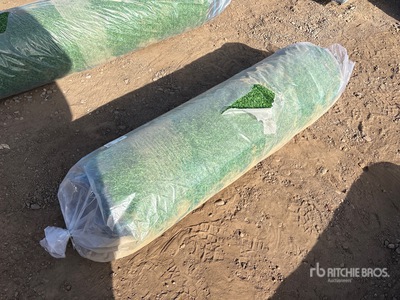 3.3 ft x 49.2 ft Artificial Grass Turf Drainage Holes with Rubber Backing 0.8 in Pile Height (Unused)