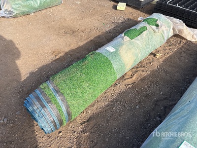 6.6 ft x 49.2 ft Artificial Grass Turf Drainage Holes with Rubber Backing (Unused)