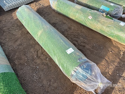 6.6 Ft x 49.2 Ft Artificial Grass Turf Drainage Holes with Rubber Backing