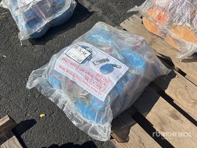 Quantity of (10) 2.4 in x 33 ft Blue Heavy Duty Ratchet Straps (Unused)