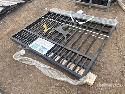 4 ft 9 in x 11 ft 8 in Wrought Iron Bi-Parting Driveway Gate (Unused)