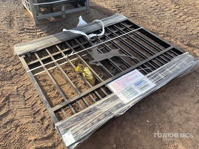 4 ft 9 in x 11 ft 8 in Wrought Iron Bi-Parting Driveway Gate (Unused)