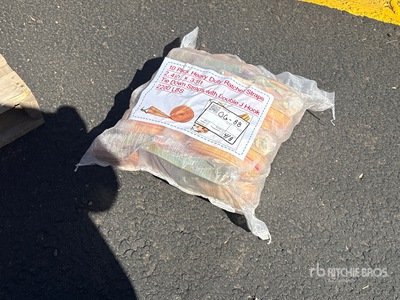 Quantity of (10) 2.4 in x 33 ft Yellow Heavy Duty Ratchet Straps (Unused)