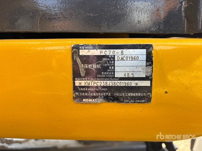 2011 Komatsu PC70-8 Tracked Excavator