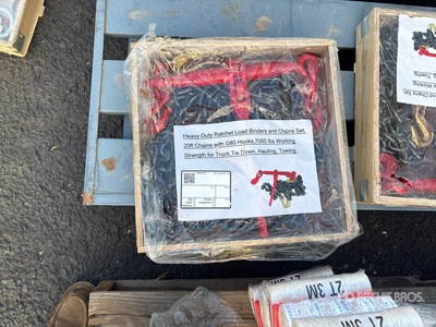 20 Ft Heavy-Duty Ratchet Load Binders and Chains Set