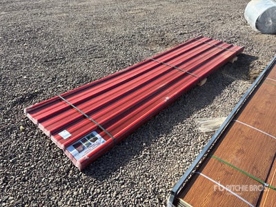 Quantity of (30) 12 Ft x 3 Ft Red Polycarbonate Roof Panel (Unused)
