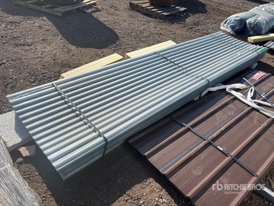 Quantity of (100) 12 Ft x 3 Ft Clear Polycarbonate Roof Panel (Unused)