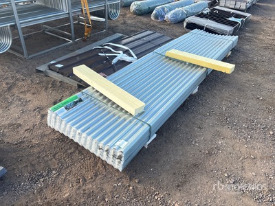 Quantity of (100) 12 Ft x 3 Ft Clear Polycarbonate Roof Panel (Unused)