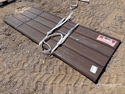 Quantity of (30) 8 Ft x 3 Ft Brown Metal Roof Panels (Unused)