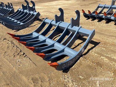 2025 SEC 66 in Q/C Excavator Rake - Fits ZX270