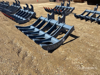2025 SEC 66 in Q/C Excavator Rake - Fits ZX270