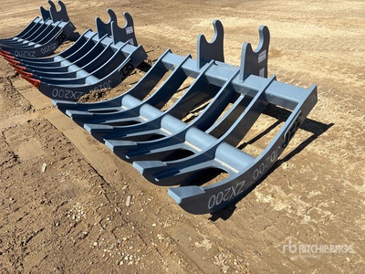 2025 SEC 60 in Q/C Excavator Rake - Fits ZX200