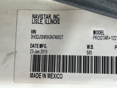 2016 International Prostar+113 6x4 T/A Sleeper Truck Tractor