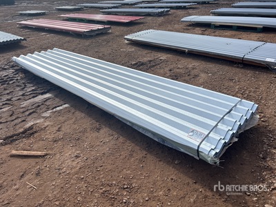 Quantity of (100) 2 ft 8 in x 12 ft Metal Roofing/Siding Sheets (Unused)